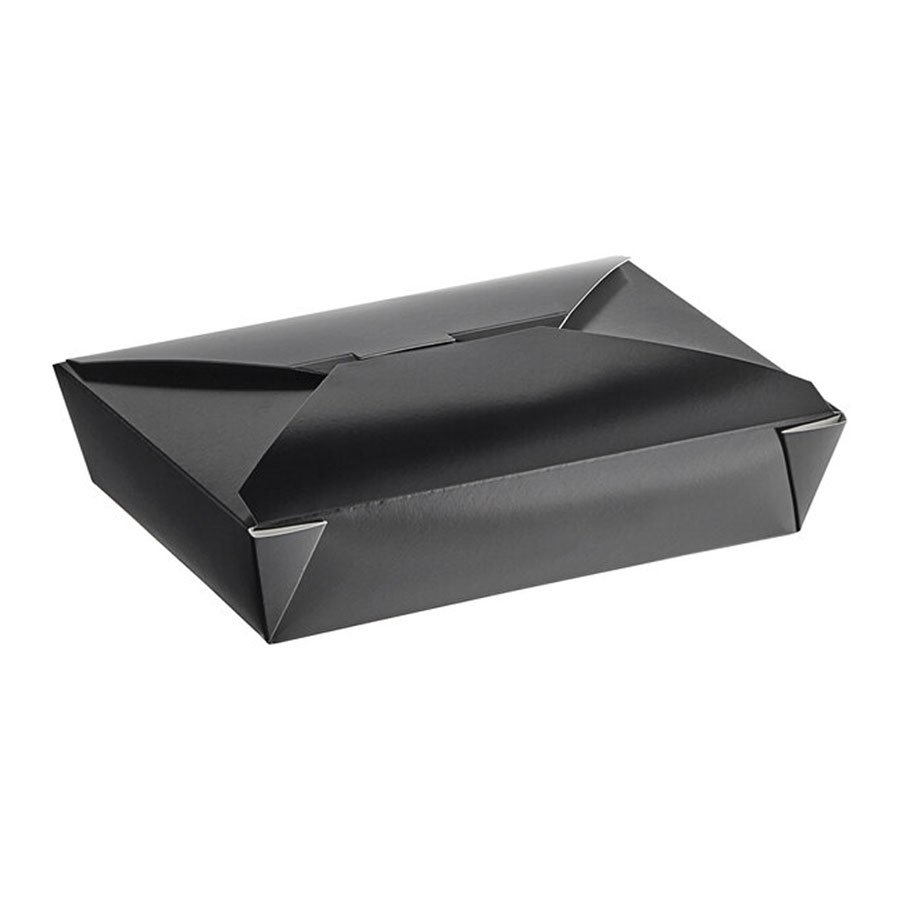 #2 BLACK PAPER TAKE-OUT BOX 8.5"x6.25"x1.875"