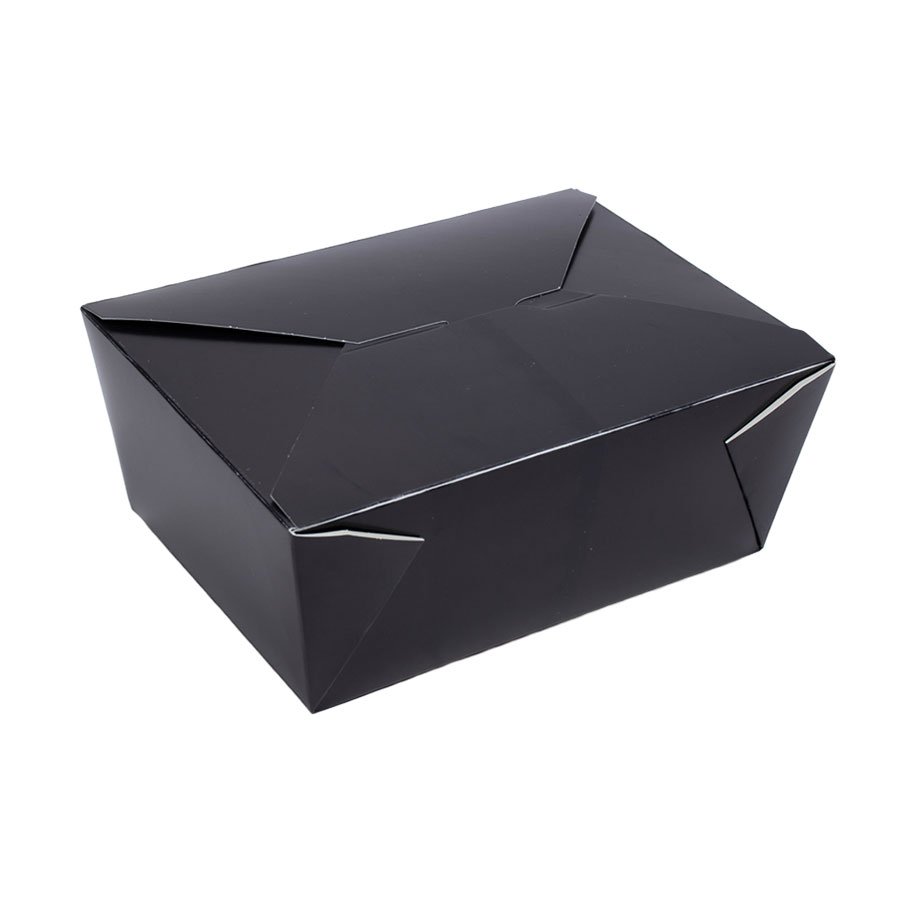 #3 BLACK PAPER TAKE-OUT BOX 8.5"x6.25"x2.5"
