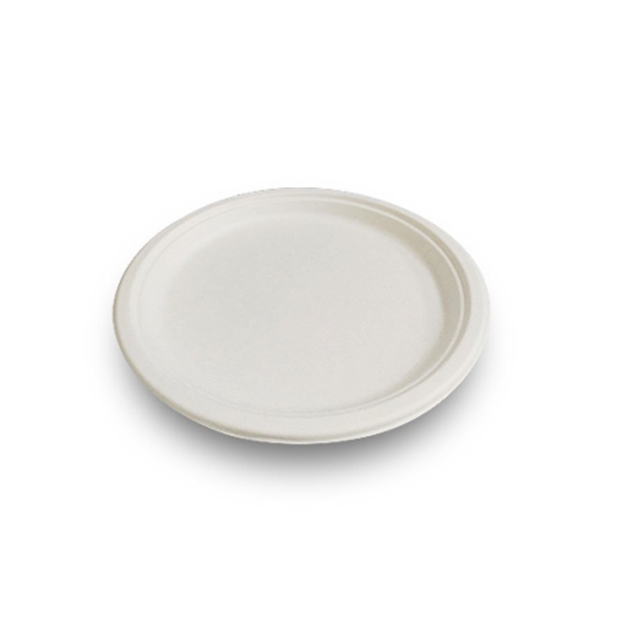 DINNER PLATE ROUND PLATE BAGASSE PFAS FREE  7"-10"