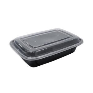 PLASTIC FOOD CONTAINER WITH LID RECTANGULAR 8 oz - 38 oz