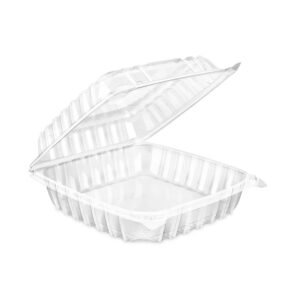 Sol-Pak 8X3" Clear Deep Hinged Heavy Duty Container