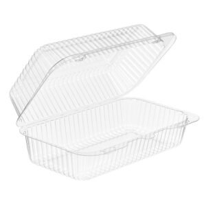 Sol-Pak 9" Clear Hinged Oblong Container