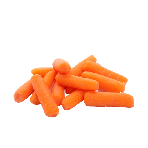 baby carrot cut and peeled