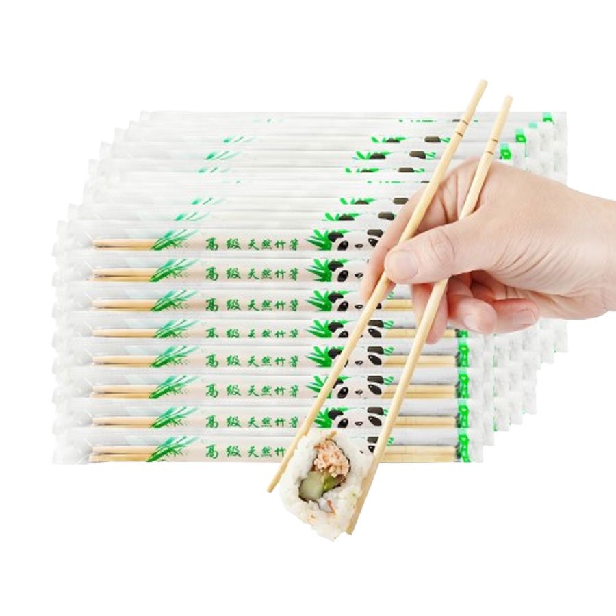 BAMBOO CHOPSTICKS INDIVIDUALLY WRAPPED ROUND 22CM×0.55CM