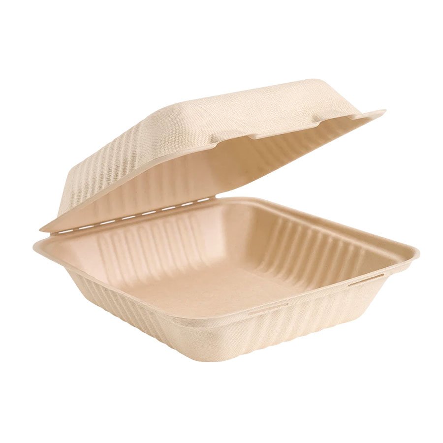 Bagasse Hinged Container