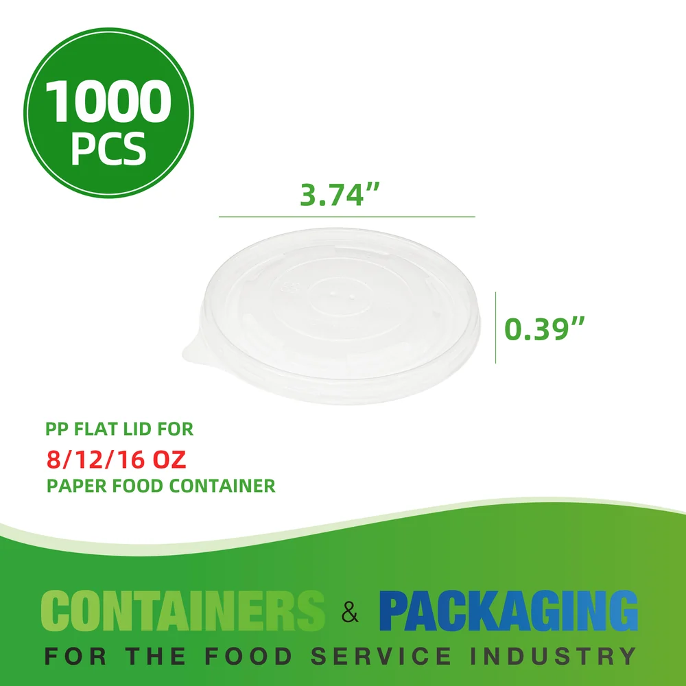 FLAT LID FOR PAPER FOOD CUP