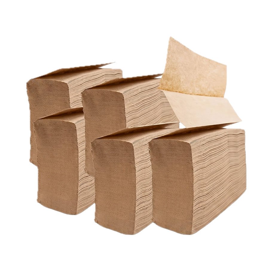 MULTIFOLD PAPER TOWELS BROWN 1 PLY 9"×9"