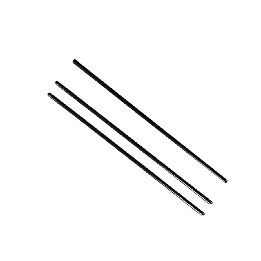 PLASTIC SHARP STRAWS BLACK 6x203MM FILM WRAPPED 8"