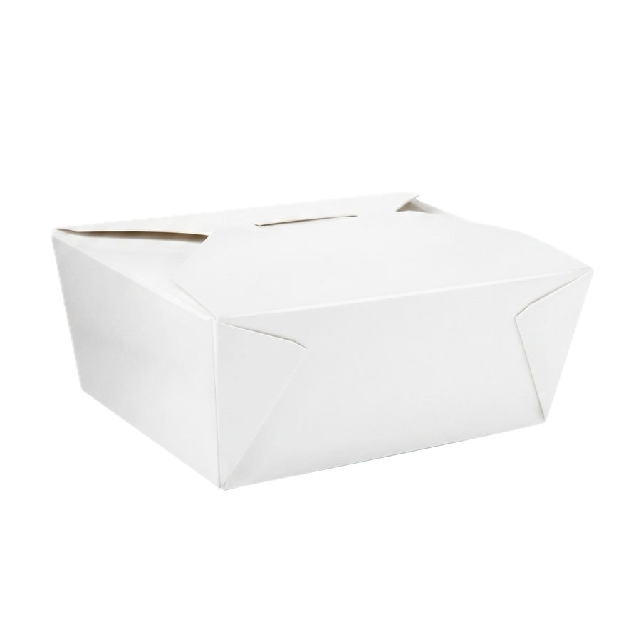 #1 WHITE PAPER TAKE-OUT BOX 5"x4.5"x2.5"