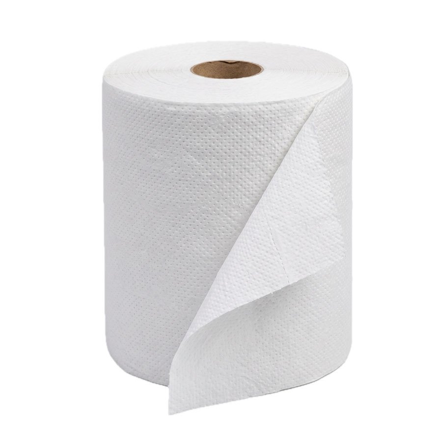 HAND ROLL TOWELS VIRGIN WHITE 7.9"X550"