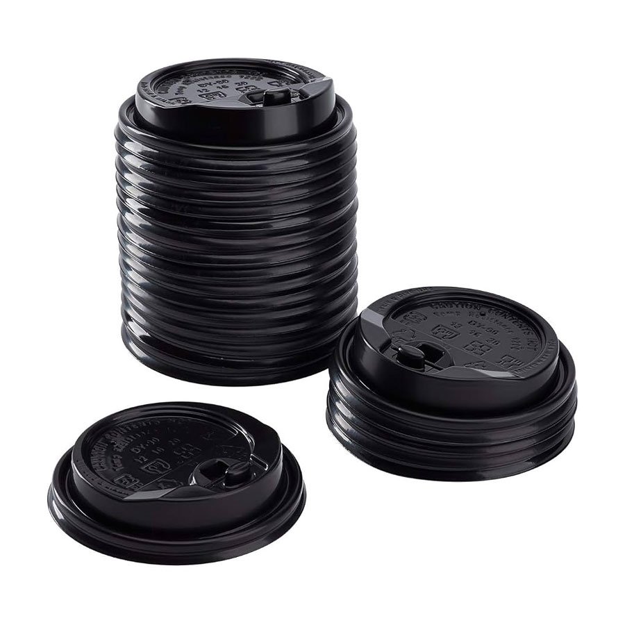 Karat C-KDL516B-E 10-24 oz 90mm Enclosure Lids Black