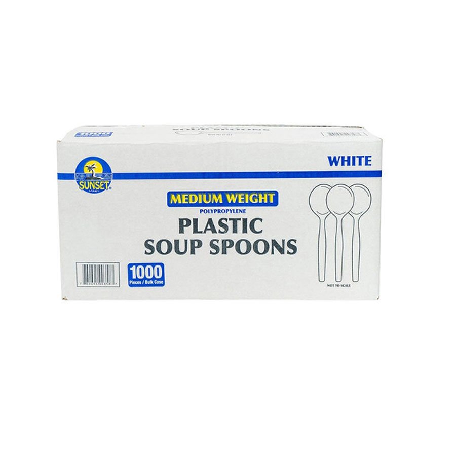 MEDIUM WEIGHT PLASTIC SOUP SPOON