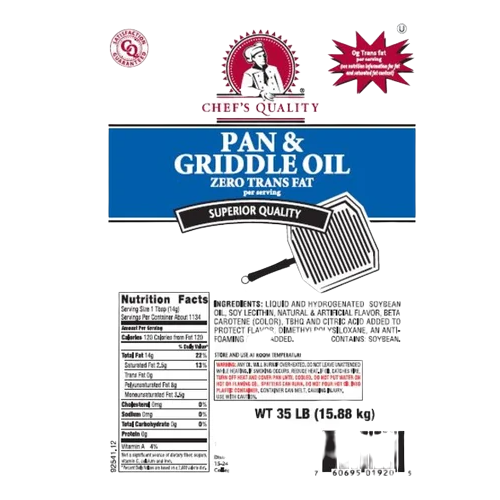 Zero Trans Fat Pan and Griddle Oil - 35 lb