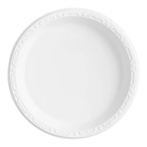 White Mineral-Filled Polypropylene Plate - 400/Case