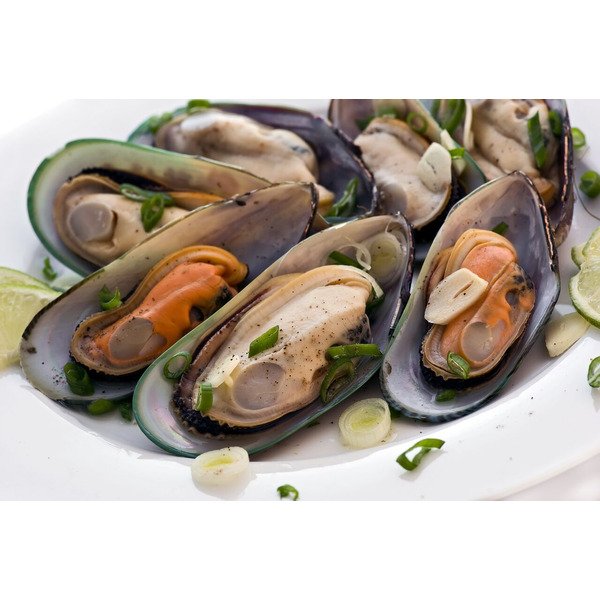 Frozen New Zealand Greenlips- 1/2 Shell Mussels Medium- 2 lb