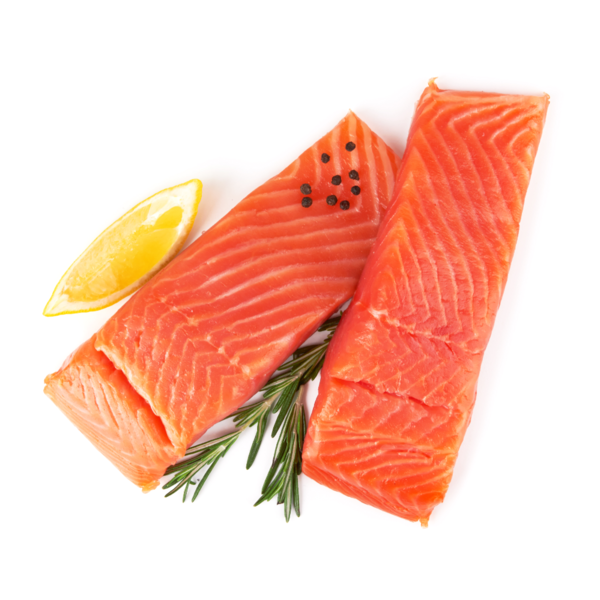 Frozen Wild Salmon Portions, Skinless - 6 oz (China) - 10 lb