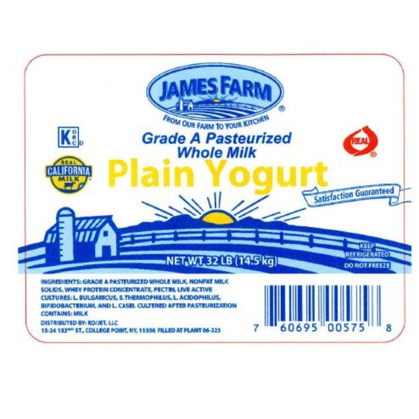 Plain Yogurt - 32 lbs