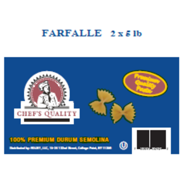 Farfalle (Bowtie) Pasta - 2/5 lbs