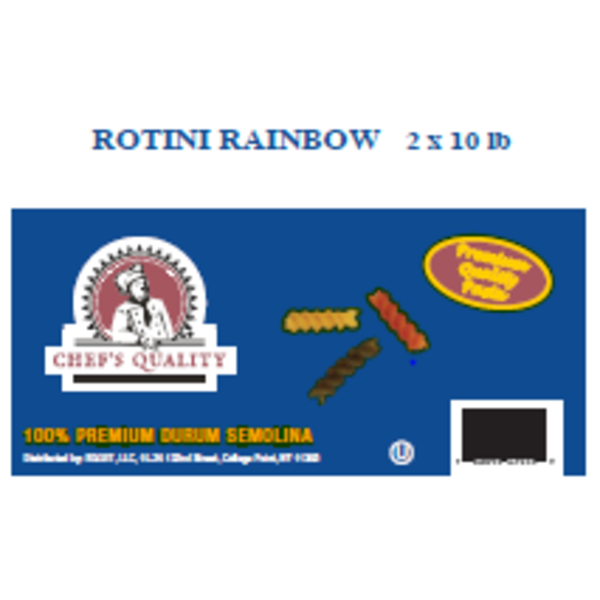 Rainbow Rotini Pasta - 2/10 lbs