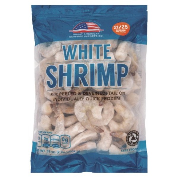 Shrimp, Tail-On, Peeled, Deveined, 16-20 ct.