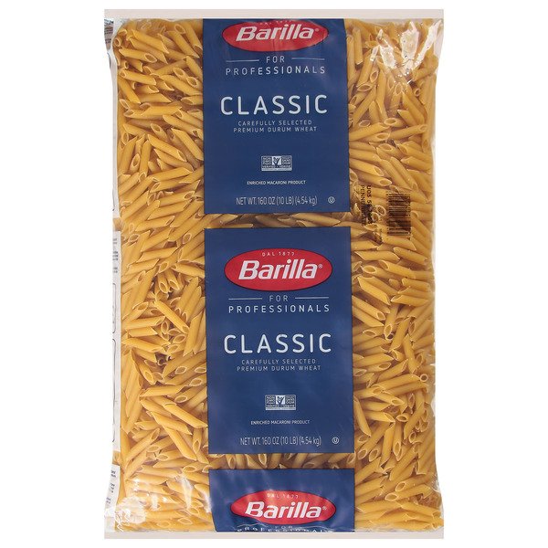 Penne Rigate Pasta, Size 72 - 2/10 lbs