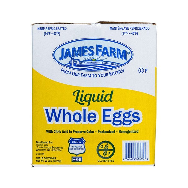 Liquid Whole Egg, 20 lb