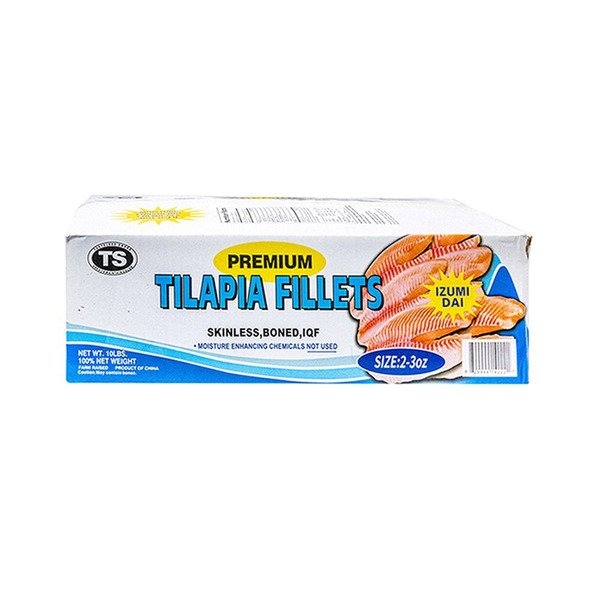Frozen Tilapia Fillets - 2-3 oz, IQF (China) - 10 lb