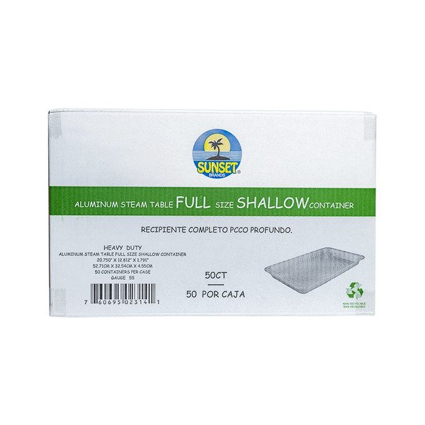 Shallow Full Size Steam Table Pan - 50 ct Package