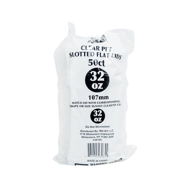Clear Slot Lids for 32 Oz Cup - 50 ct
